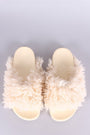 Bamboo Curly Shearling Fur Slide Sandal