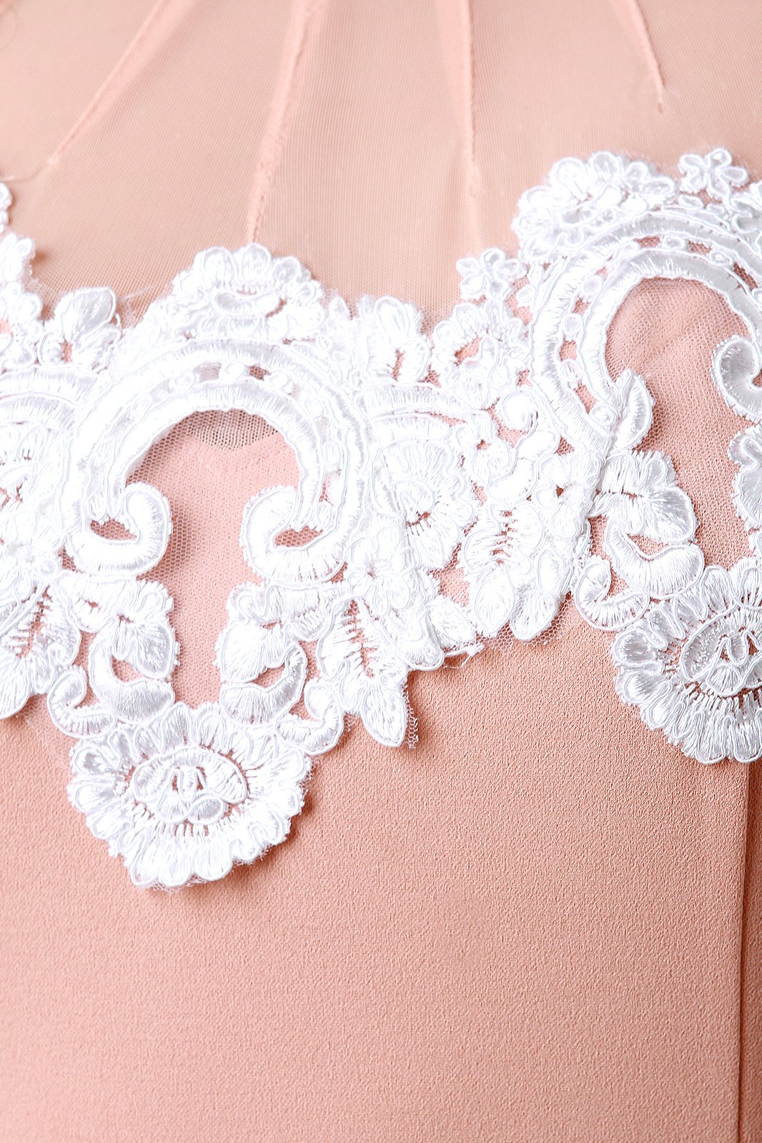 Mock Neck Crochet Mesh Midi Dress - NoveltyOne