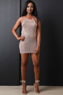 Metallic Knit Strappy Backless Dress