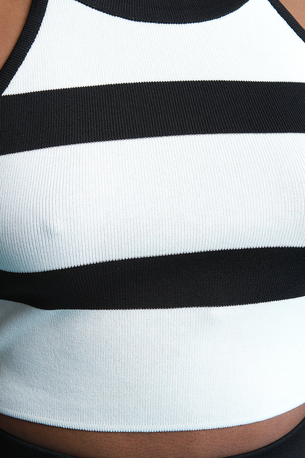 Striped Sweater Knit Two Piece Dress