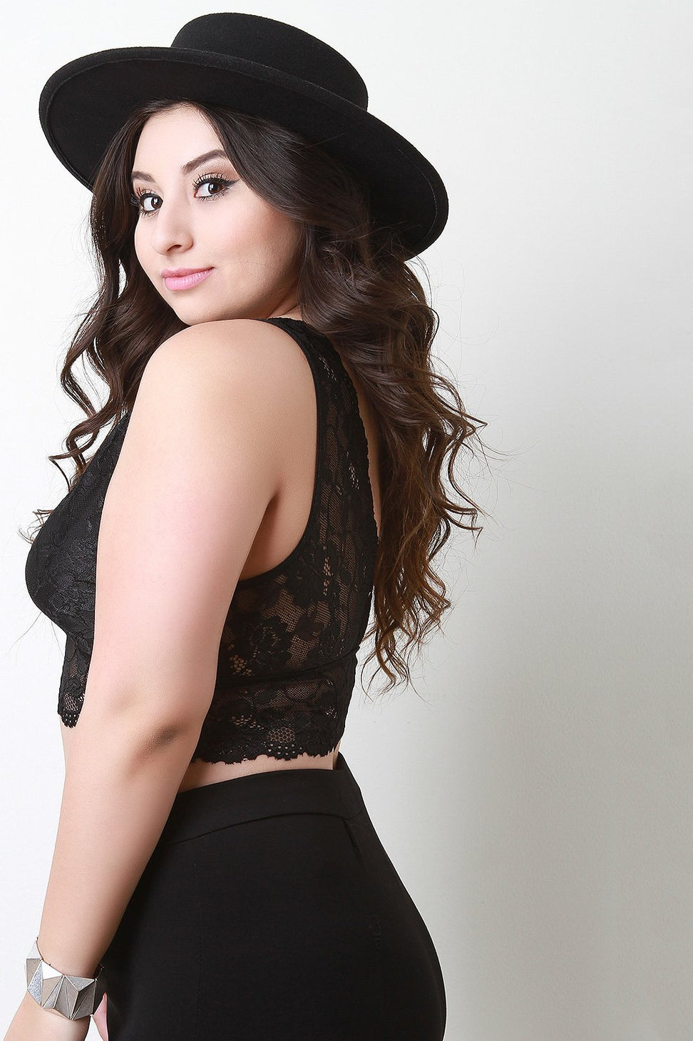 Floral Lace V-Neck Bralette Top