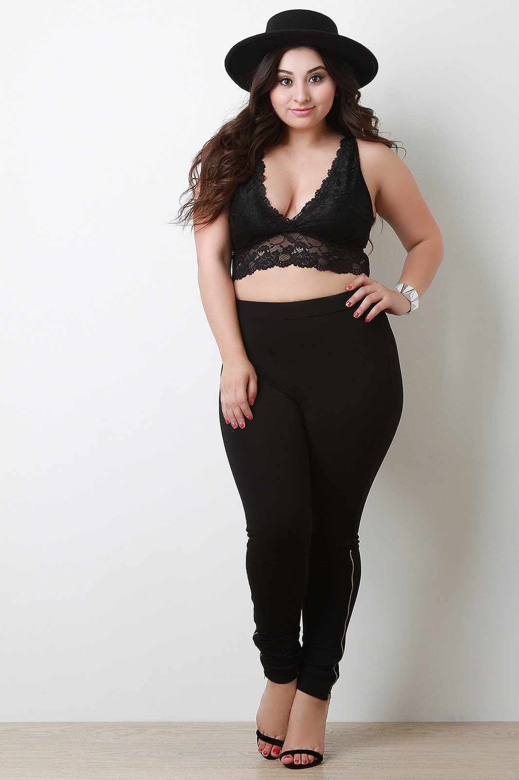 Floral Lace V-Neck Bralette Top