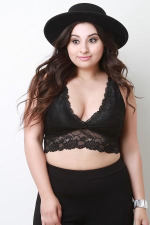 Floral Lace V-Neck Bralette Top