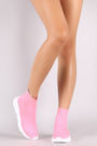 Sweater Knit Almond Toe Sock Sneaker Boots