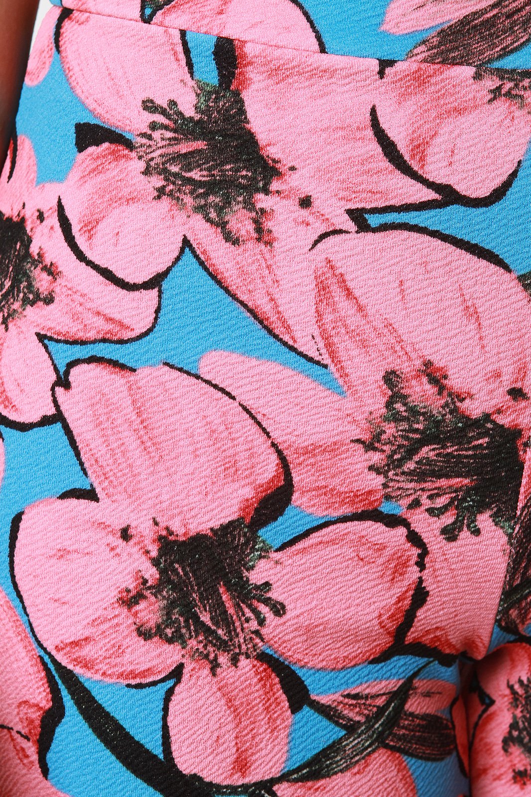 Vibrant Floral Crop Top With High Waisted Palazzo Pants Set