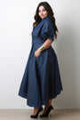 Button-Up A-Line Denim Dress