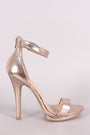 Wild Diva Lounge Metallic Ankle Strap Stiletto Heel