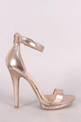 Wild Diva Lounge Metallic Ankle Strap Stiletto Heel