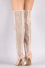 Wild Diva Lounge Netted Mesh Stiletto Over-The-Knee Boots