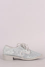 Liliana Semi-Sheer Paisley Lace-Covered Oxfords - NoveltyOne