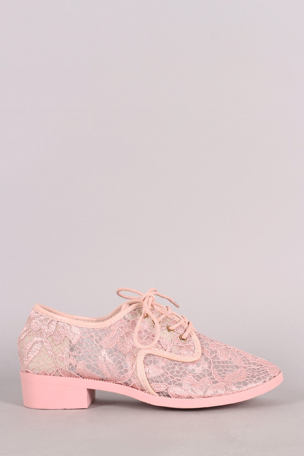 Liliana Semi-Sheer Paisley Lace-Covered Oxfords - NoveltyOne