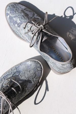 Liliana Semi-Sheer Paisley Lace-Covered Oxfords - NoveltyOne