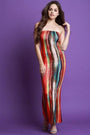 Tie Dye Tube Maxi Dress