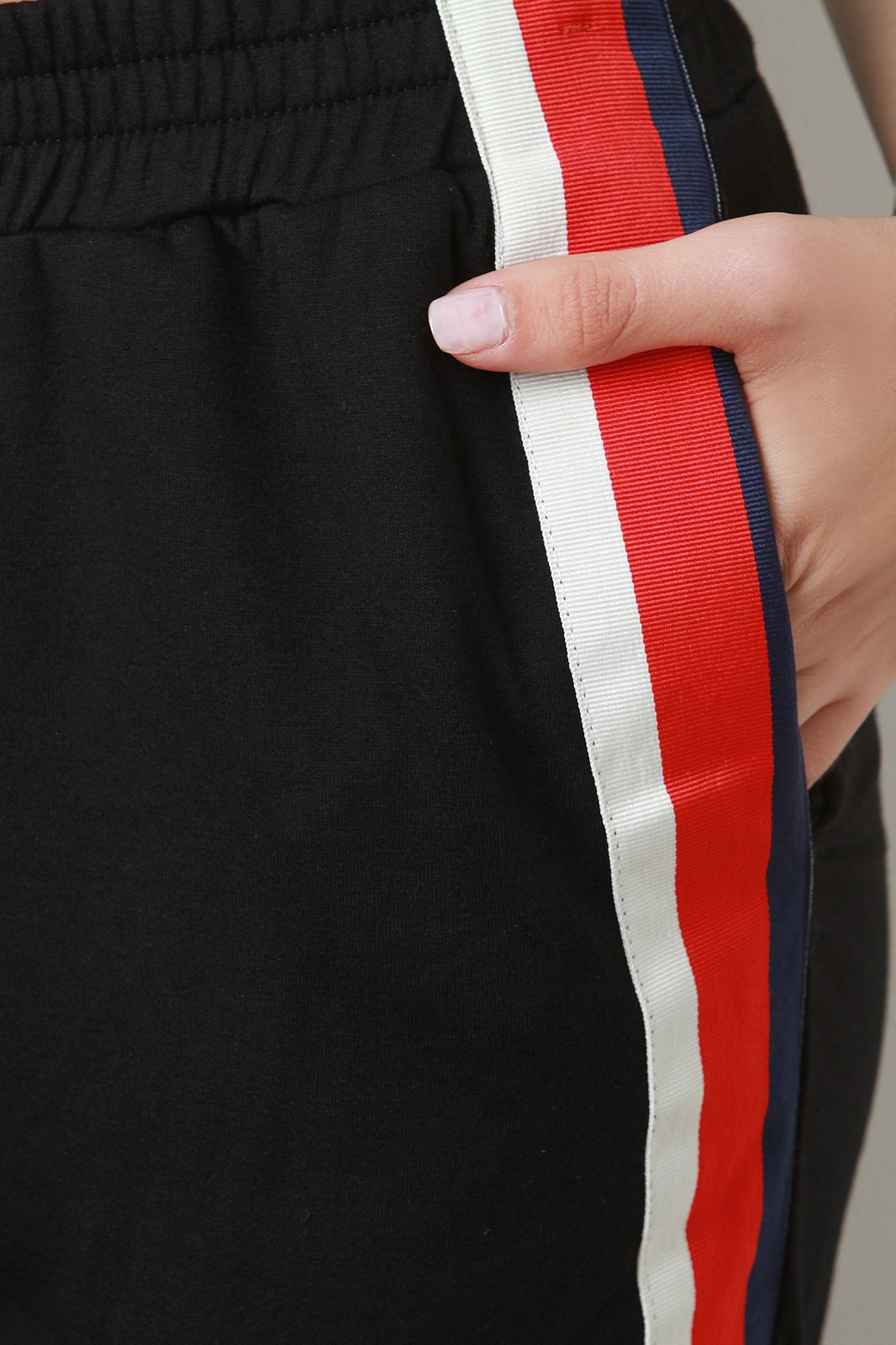 Striped Cutout Crop Top With High Waisted Pants Set