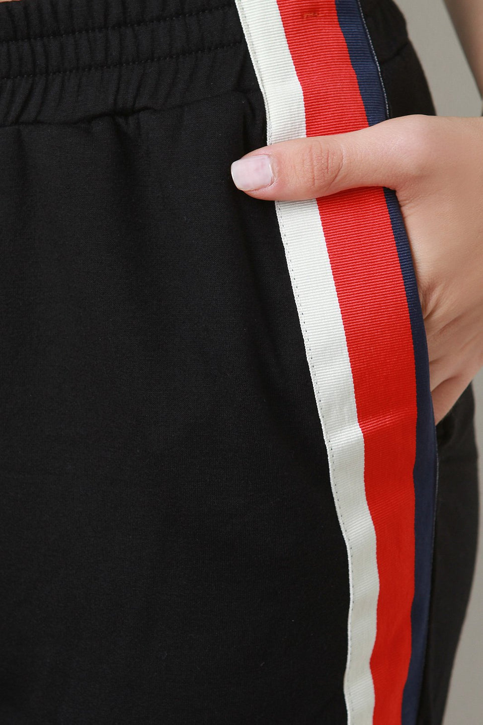 Striped Cutout Crop Top With High Waisted Pants Set