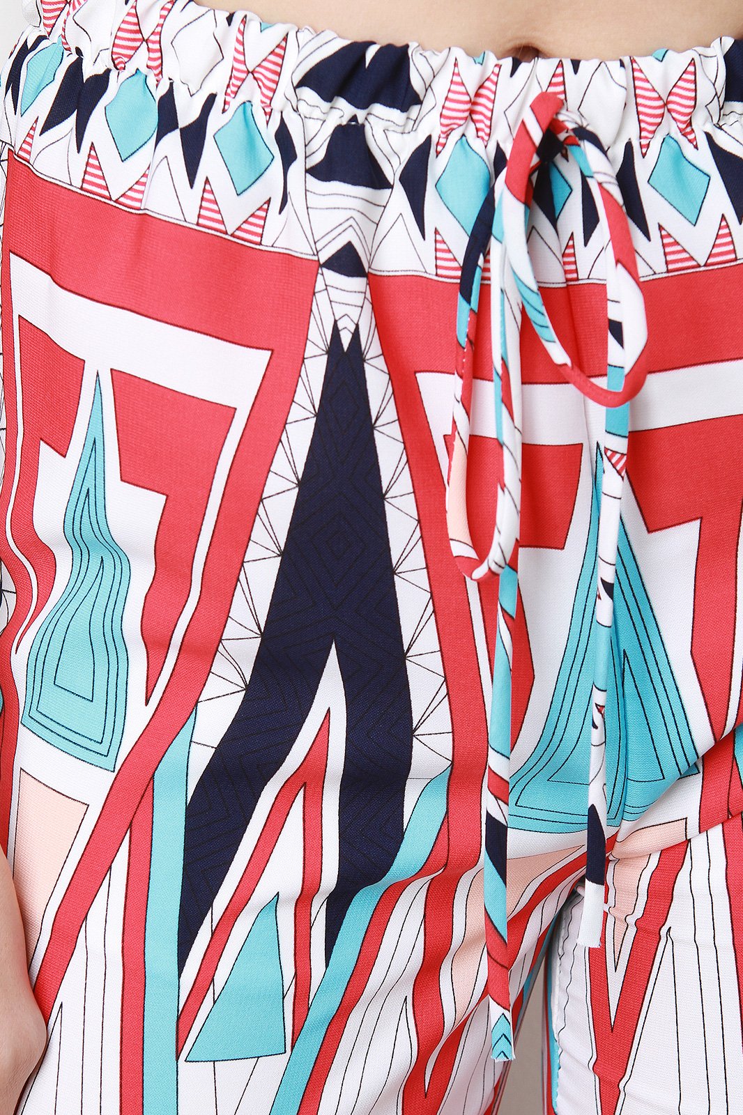 Geo Pattern High Waisted Palazzo Pants - NoveltyOne