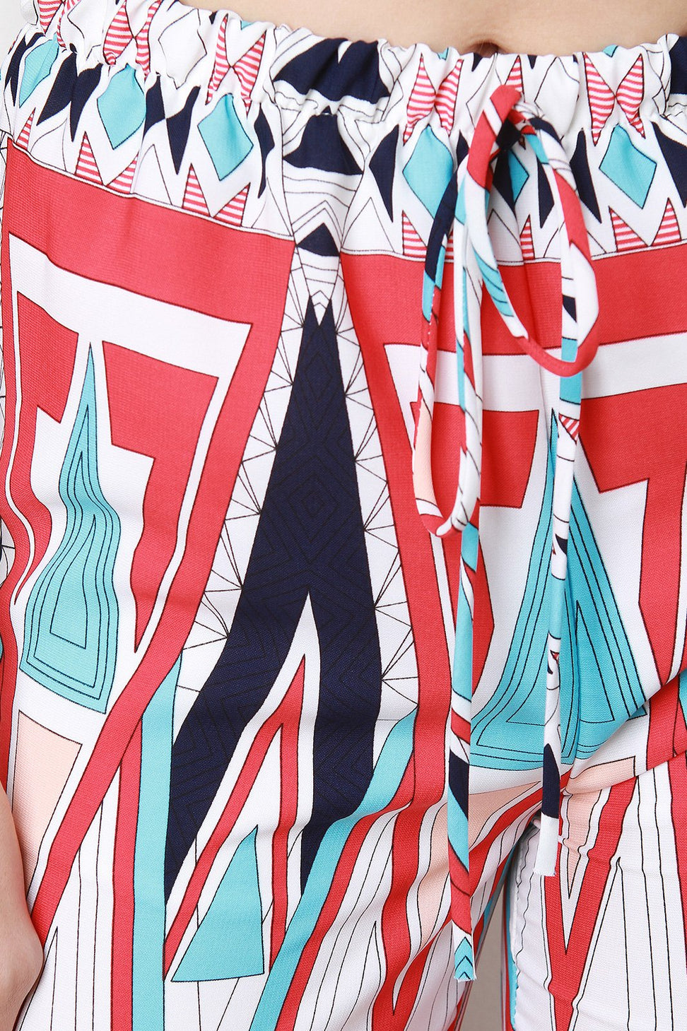 Geo Pattern High Waisted Palazzo Pants - NoveltyOne