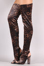 Bamboo Leopard Velvet Peep Toe Chunky Heeled Over-The-Knee Boots