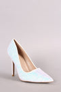 Qupid Encrusted Iridescent Glitter Pointy Toe Stiletto Pump