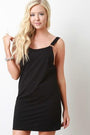 Scoop Neck Overall Mini Dress