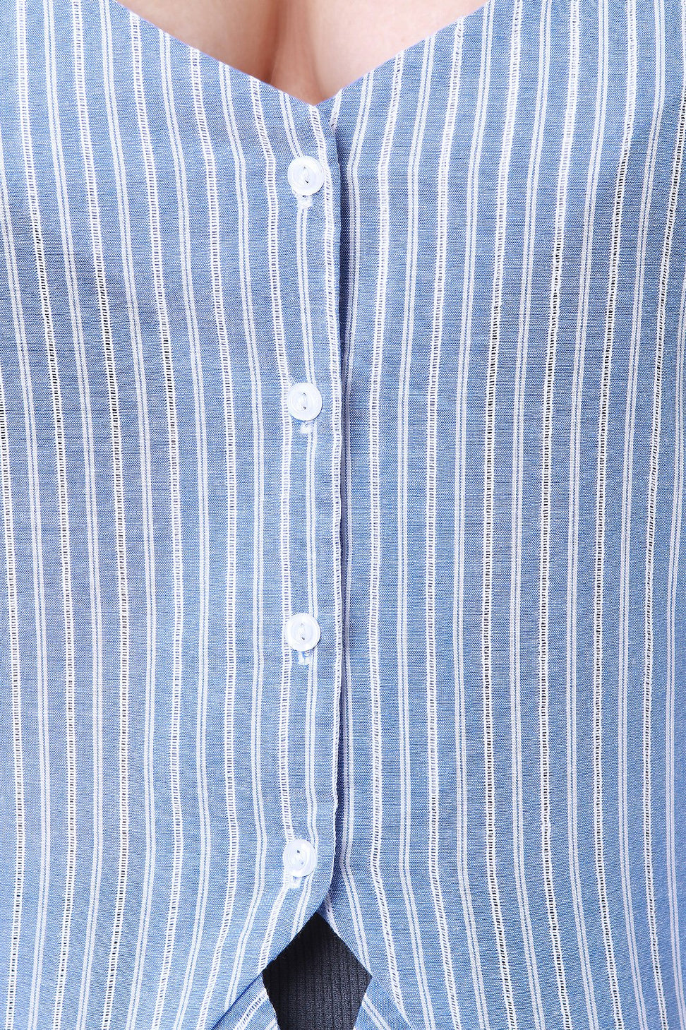 Stripe High Low Ruffle Hem Cami Top