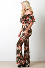 Flutter Bardot Flare Floral Two Piece Set