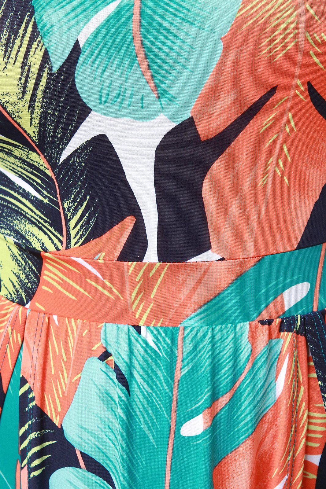 Feather And Palm M-Slit Maxi Dress - NoveltyOne