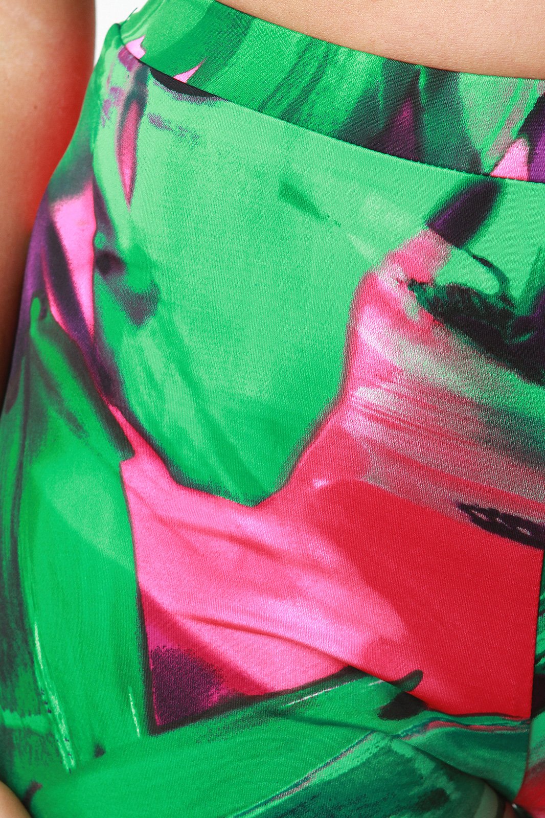 Printed Mock Neck Bustier Palazzo Two Piece Set