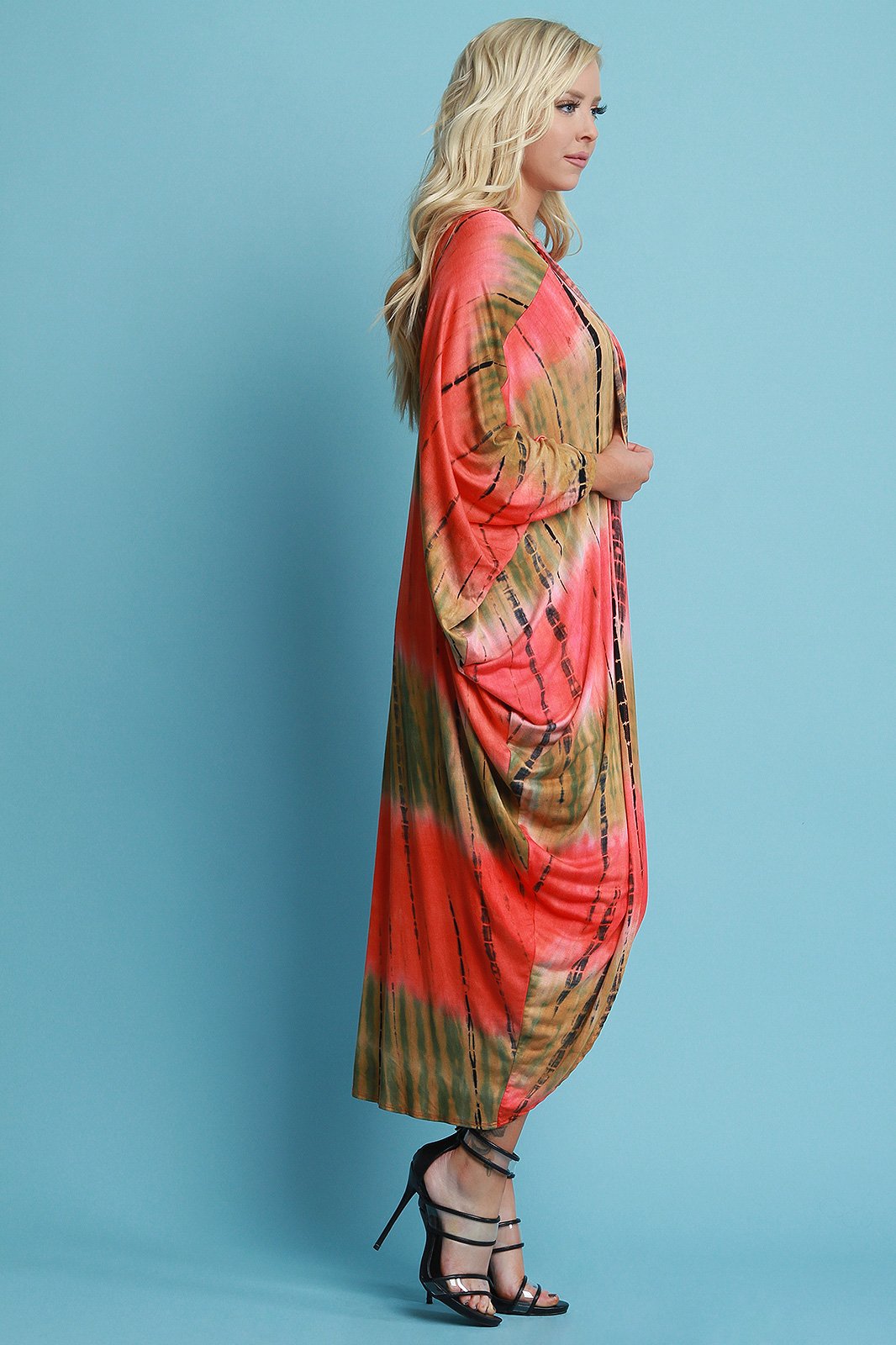 Tie Dye Dolman Sleeve Cardigan