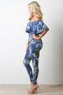 Bardot Tiered Ruffle Floral Leaf Jumpsuit
