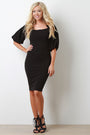 Balloon Sleeves Off-The Shoulder Midi Dress