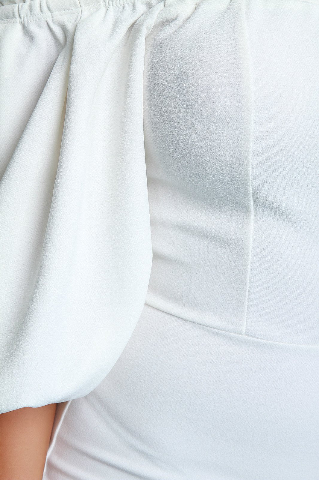 Balloon Sleeves Off-The Shoulder Midi Dress