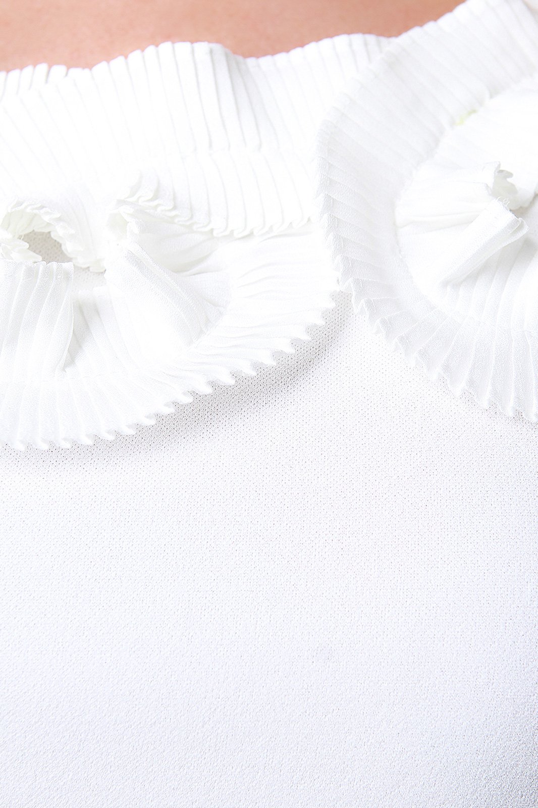 Pleated Floral Neckline Maxi Dress