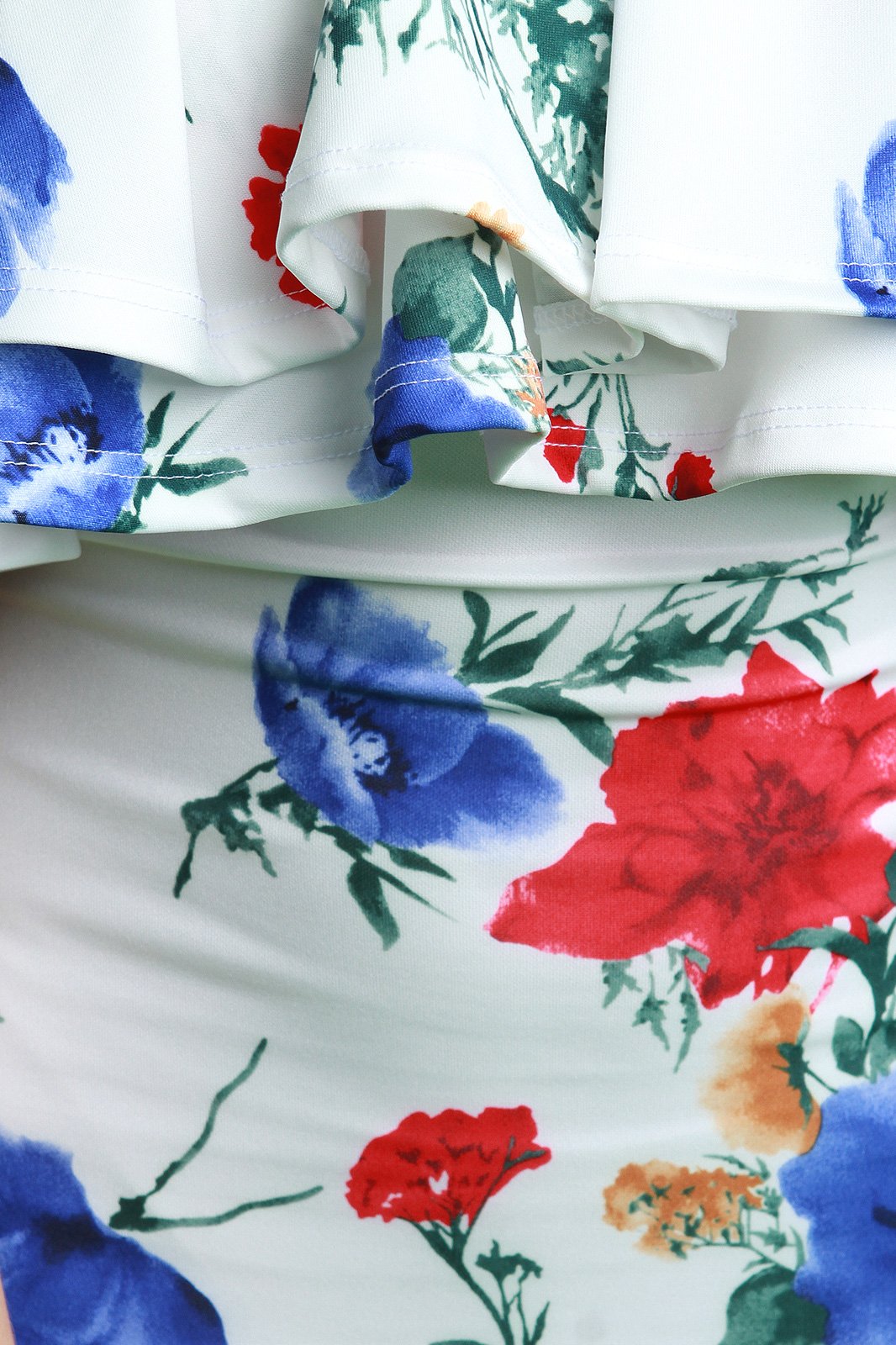 Double Pleated Flutter Tier Bardot Bodycon Dress - NoveltyOne