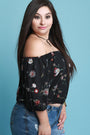 Floral Sketch Off The Shoulder Top