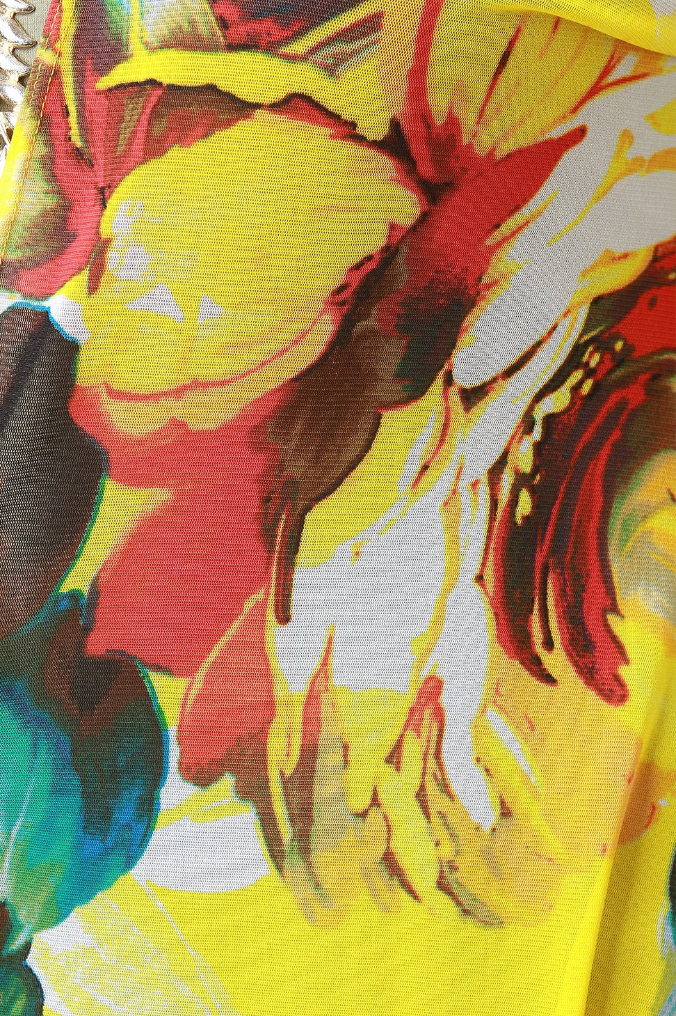 Oversized Floral Print Mesh Cardigan