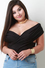 Crisscross Ruched Off The Shoulder Bodysuit