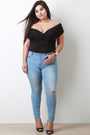 Crisscross Ruched Off The Shoulder Bodysuit
