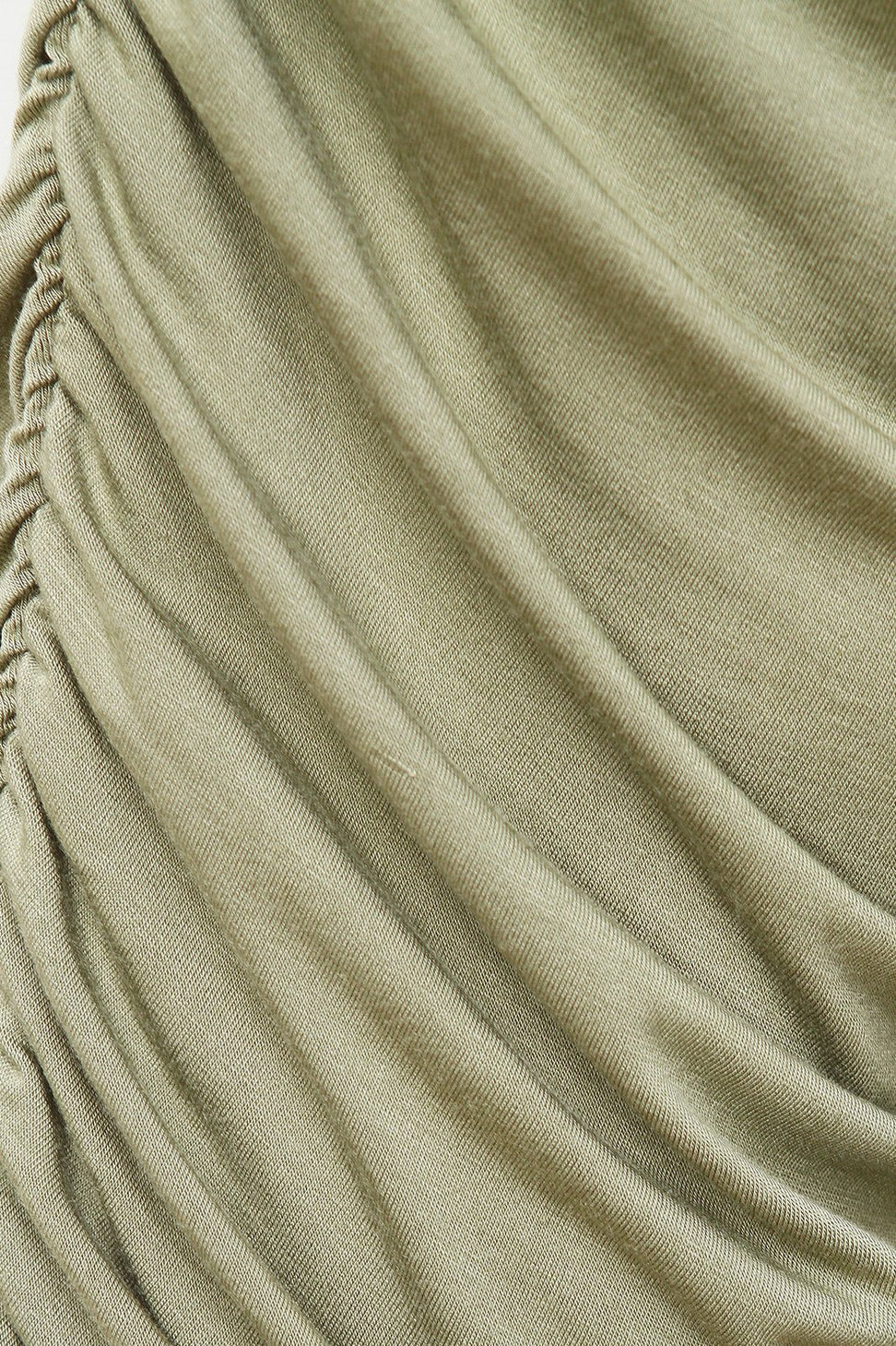 Jersey Side Ruched Midi Dress