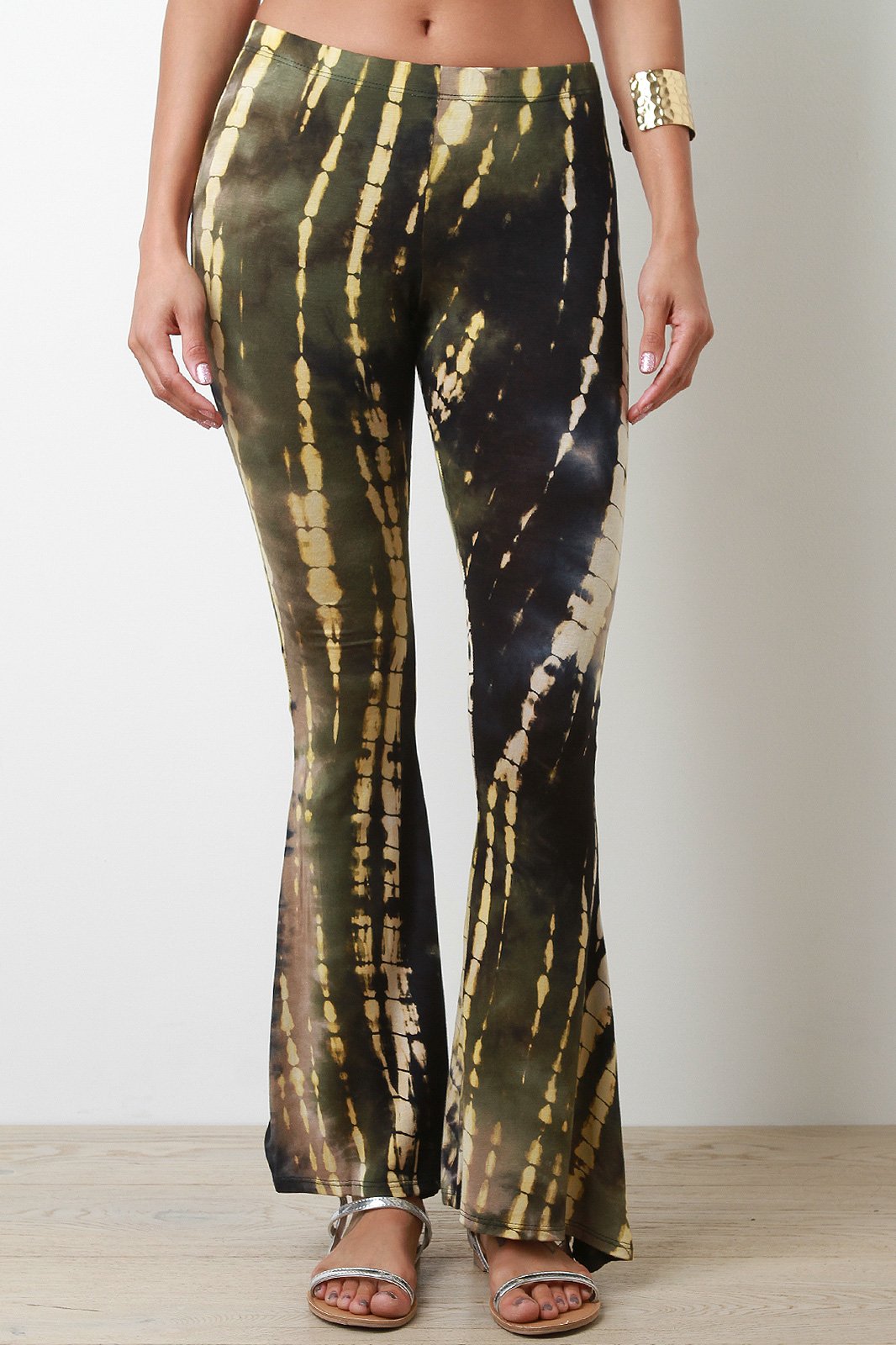 Mid Rise Tie-Dye Flare Pants