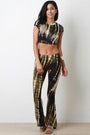 Mid Rise Tie-Dye Flare Pants