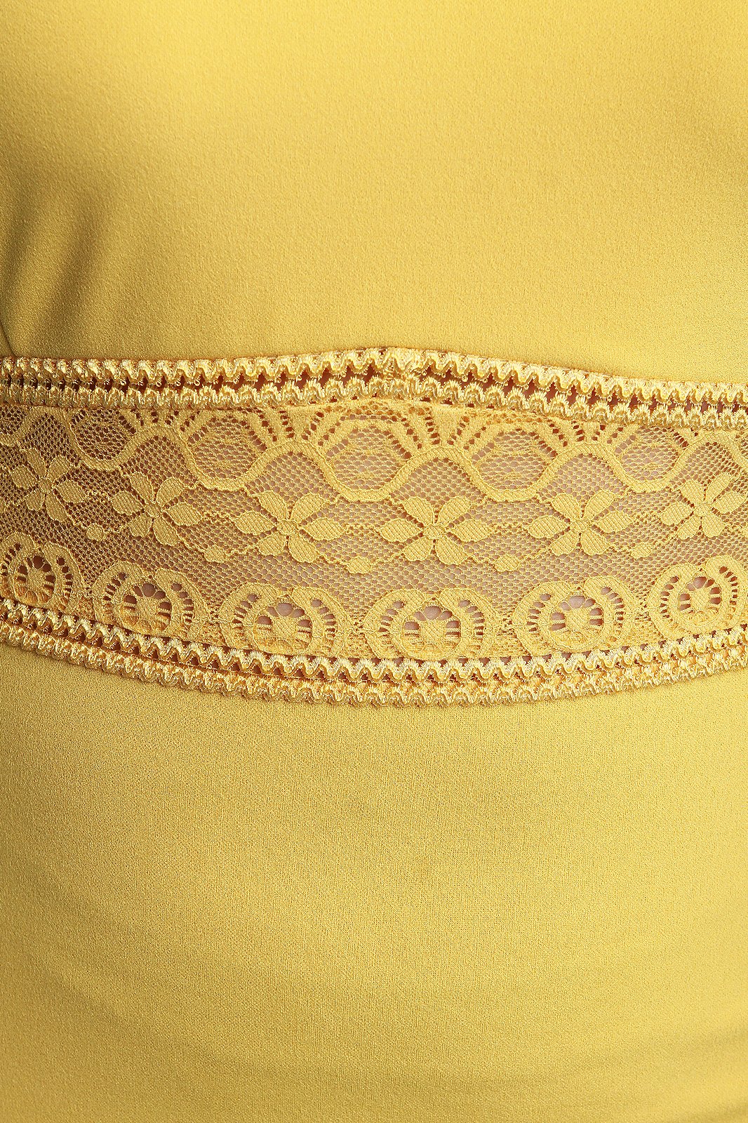 Semi-Sheer Lace Contrast Bodycon Dress