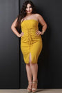 Front Corset Lace Up Tube Dress - NoveltyOne