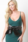 Vegan Leather Studded Trim Vegan Leather Sash Belt