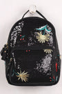 Sequin Floral Embroidery Mini Backpack