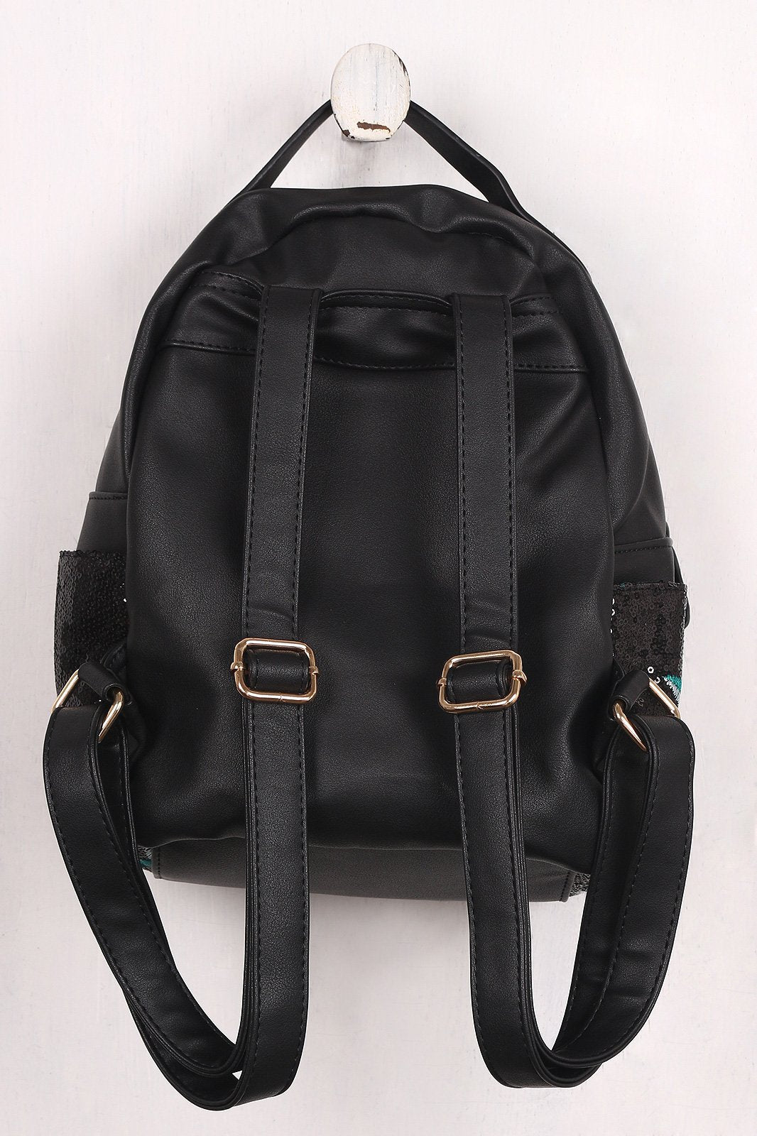 Sequin Floral Embroidery Mini Backpack