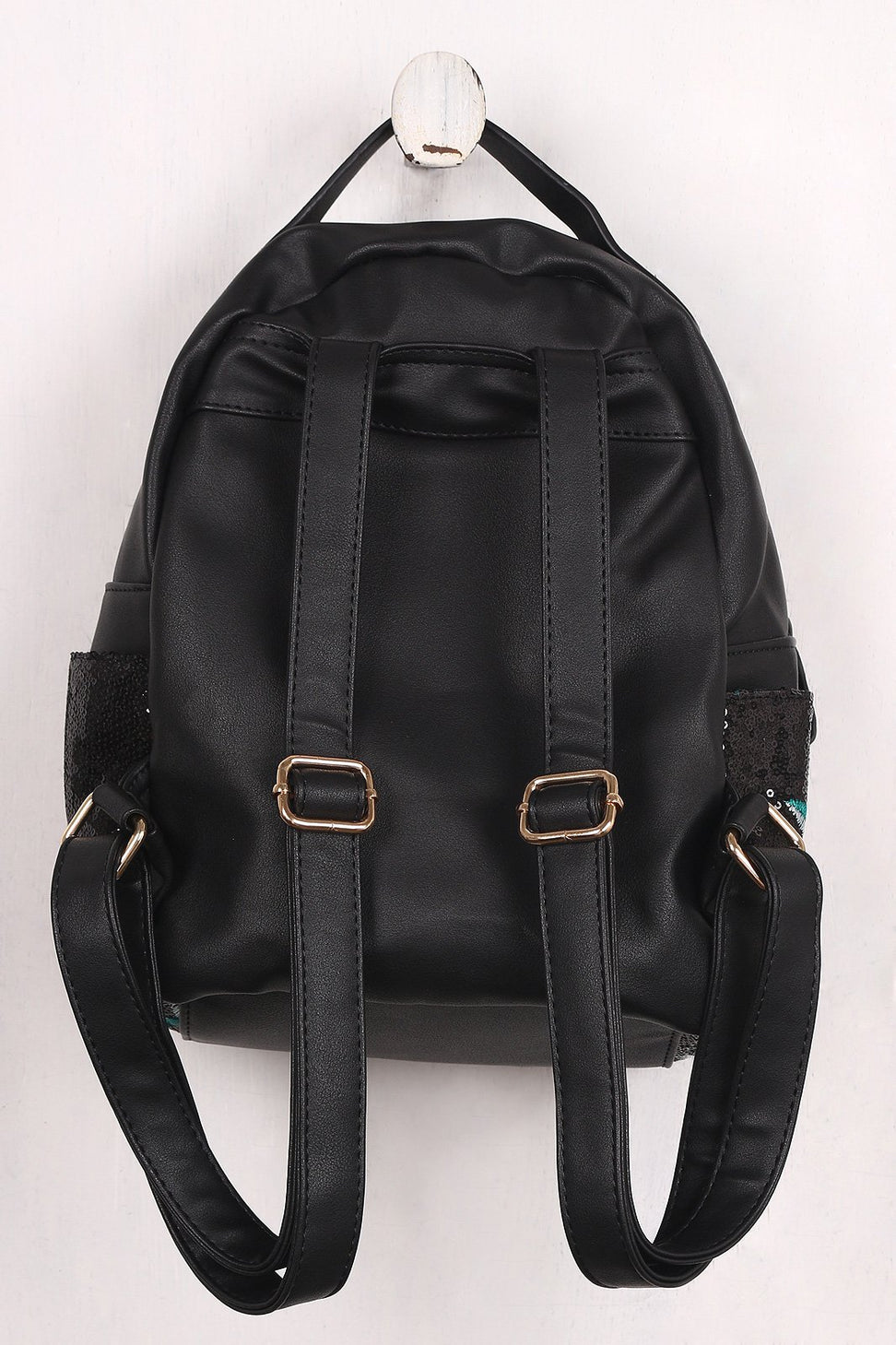 Sequin Floral Embroidery Mini Backpack