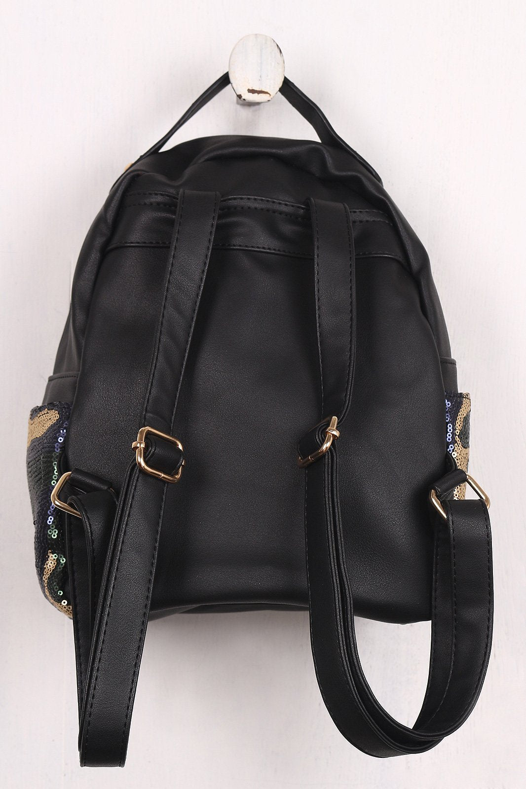 Sequin Camouflage Pattern Mini Backpack