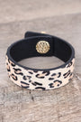 Leopard Faux Pony Hair Twist-And-Turn Cuff Bracelet