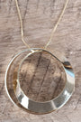 Curl Circle Pendant Statement Necklace
